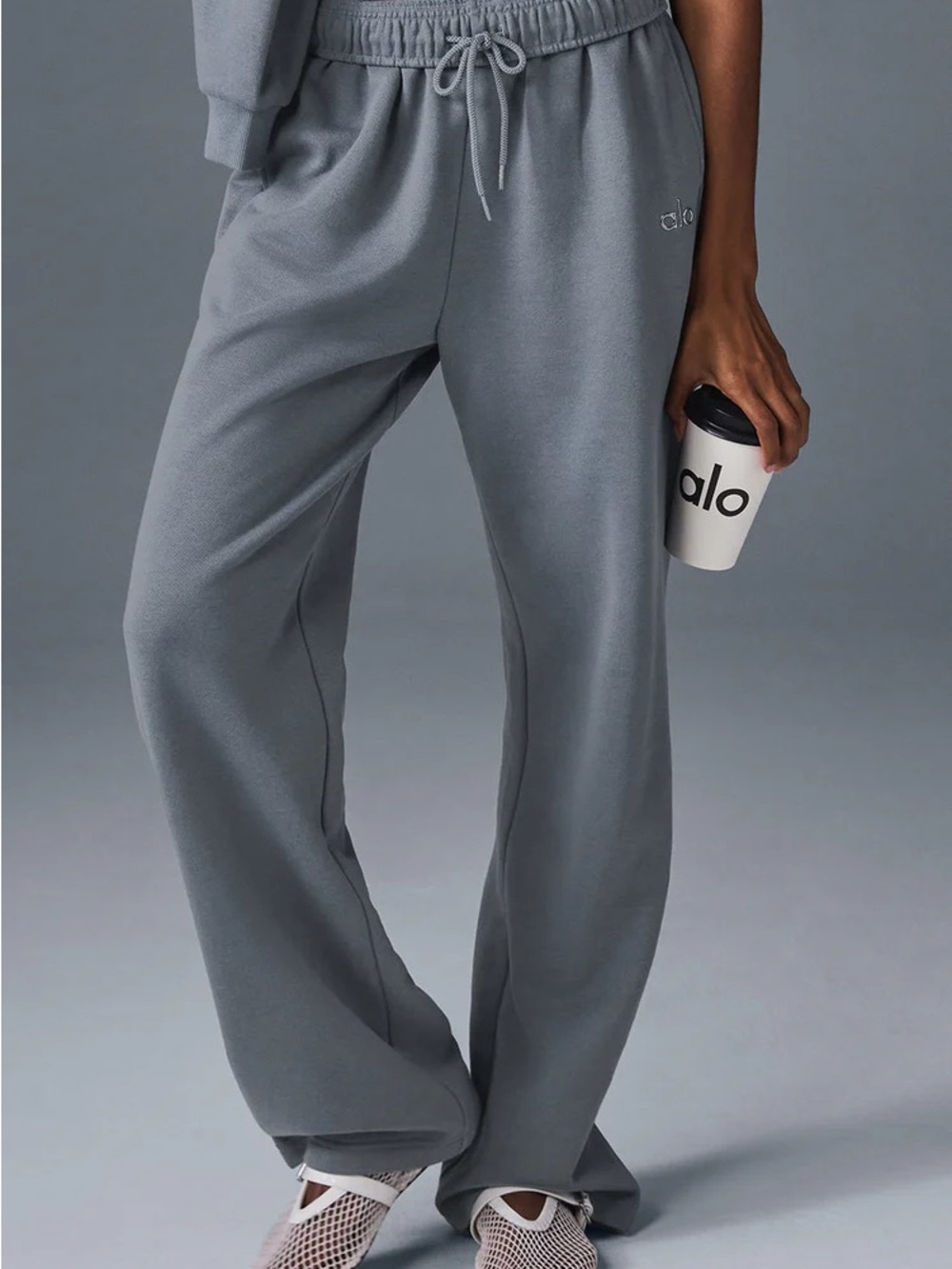 ALO Accolade Straight Leg Sweatpant - Steel Grey